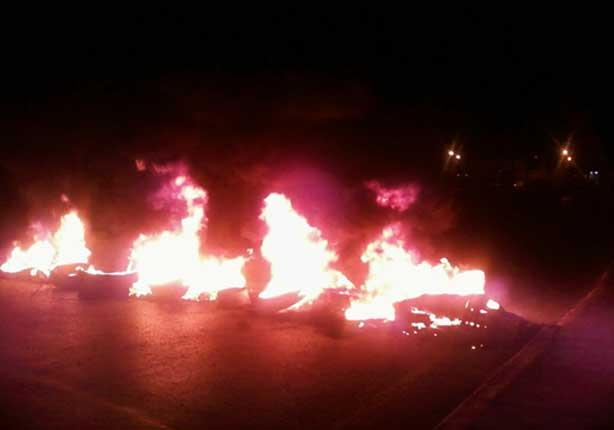 قطع طريق  دمنهور-شبراخيت  وحرق مستودع غاز إثر مقتل شخصين في اشتب