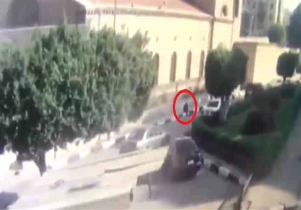 أول فيديو لعملية تفجير الكنيسة البطرسية من كاميرات المراقبة