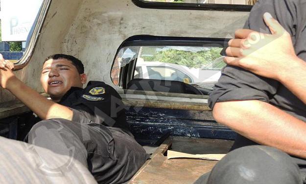 صور ـ إصابة 6 من حرس محافظ بورسعيد في حادث مروري