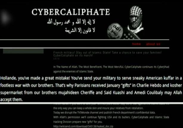 قالت الرسائل المنشورة على صفحات الشبكة المخترقة بأن تنظيم الدولة وراء الهجوم.