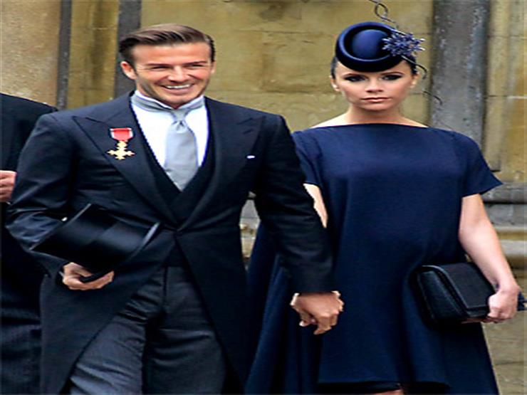 ديفيد بيكهام وزوجته في حفل زفاف الأمير ويليام وكيت