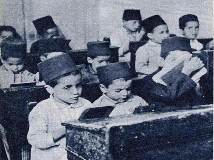 صورة من إحدى المدارس الإلزامية في مصر1911