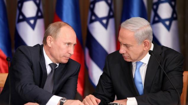 رئيس-الوزراء-الإسرائيلي-بنيامين-نتنياهو-والرئيس-الروسي-فلاديمير-بوتين-أرشيفية