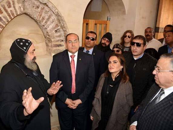 وزيرة التعاون الدولي تزور الدير الأحمر بسوهاج