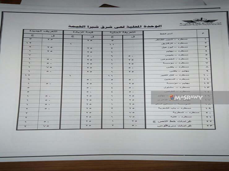 تعريفة ركوب السرفيس (1)