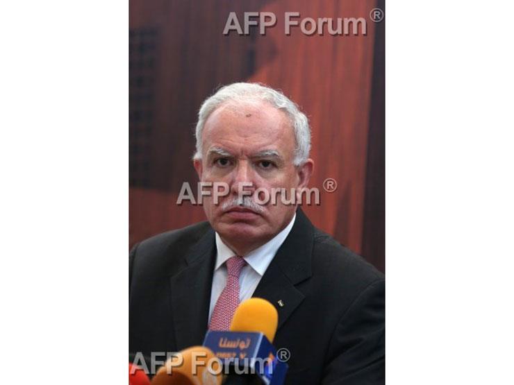 وزير الخارجية والمغتربين الفلسطيني رياض المالكي في تونس في 6 مايو 2017 (أ ف ب)