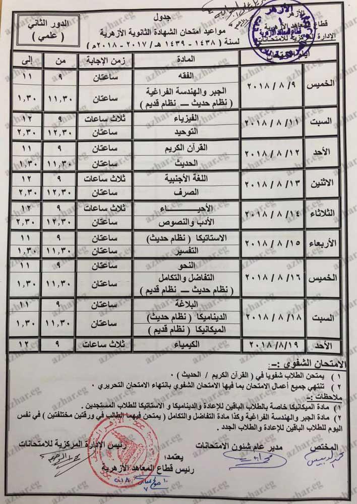 الشهادة الثانوية-علمي