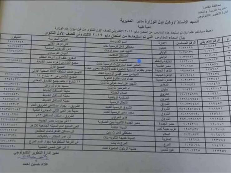 بالأسماء.. بالأسماء..