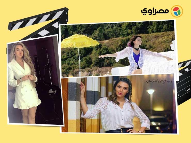 ماريتا الحلاني بكاش مايوه على حمام السباحة وتارا عماد تقف عل مصراوى