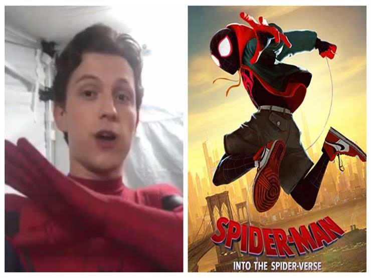 توم هولند يشيد بفيلم "Spider-Man: Into the Spider Verse" توم هولند يشيد بفيلم "Spider-Man: Into the Spider Verse"