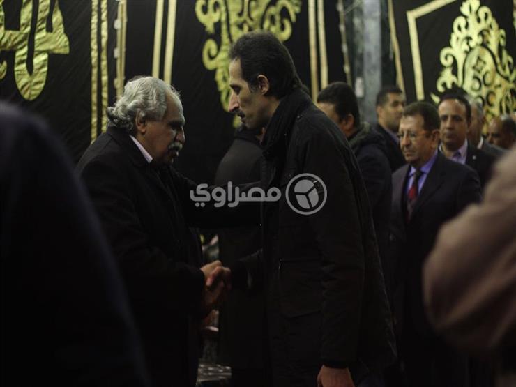 الجلاد ومحلب والشريف في عزاء والدة جمال شيحة الجلاد ومحلب والشريف في عزاء والدة جمال شيحة