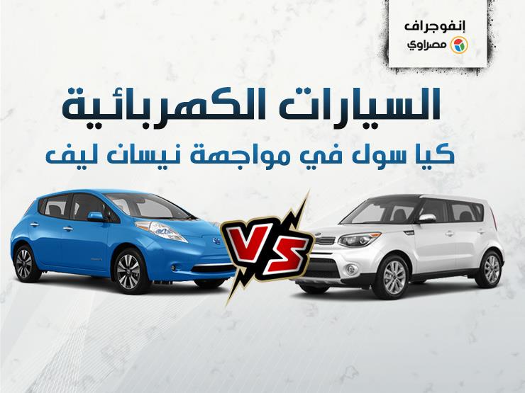 إنفوجرافيك.. مواصفات وأسعار كيا سول ونيسان ليف الكهربائيتين في مصر إنفوجرافيك.. مواصفات وأسعار كيا سول ونيسان ليف الكهربائيتين في مصر