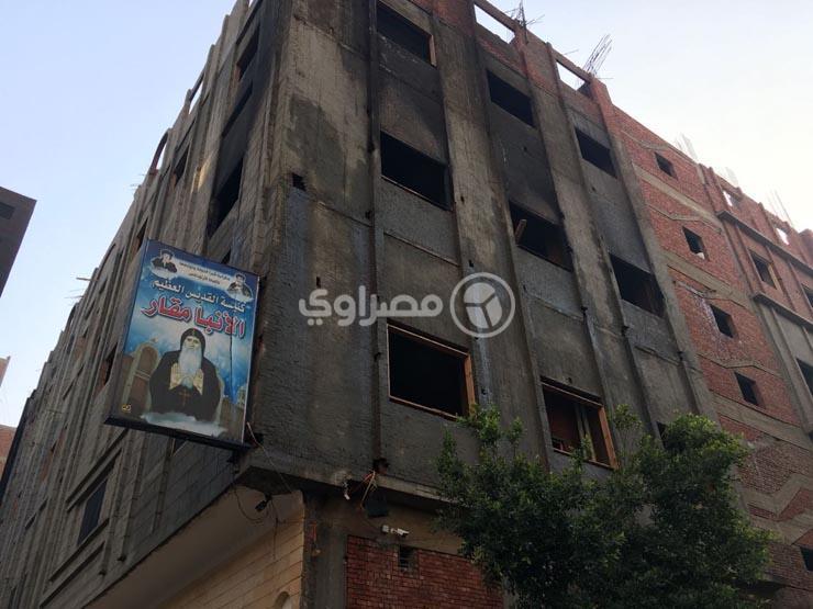بعد الحريق.. أسقف شبرا الخيمة يتفقد كنيسة أبو مقار بعد الحريق.. أسقف شبرا الخيمة يتفقد كنيسة أبو مقار