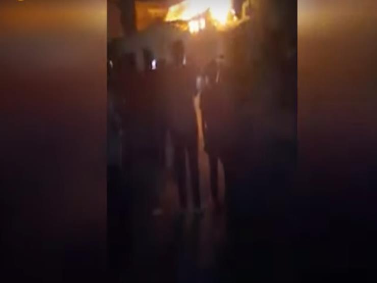 اللقطات الأولى من حريق كنيسة حلوان اللقطات الأولى من حريق كنيسة حلوان