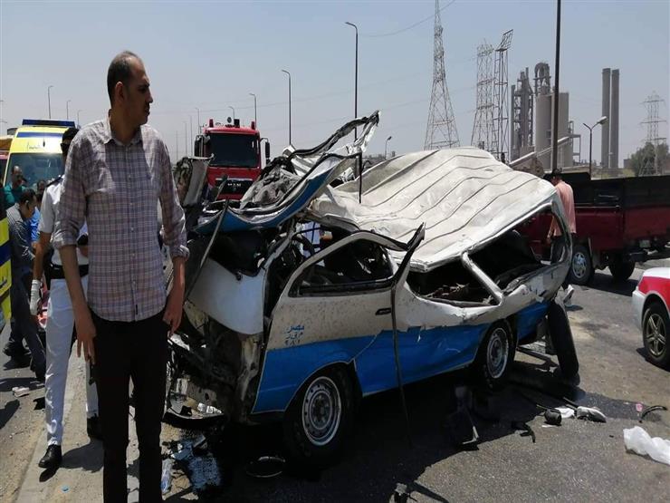 الصحة: وفاة 14 مواطنًا وإصابة 10 في حادث تصادم بالأتوستراد الصحة: وفاة 14 مواطنًا وإصابة 10 في حادث تصادم بالأتوستراد