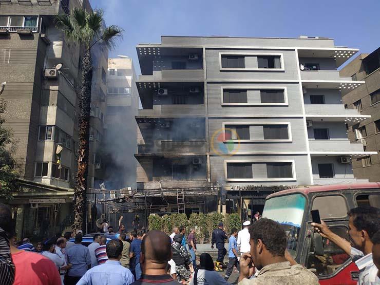حريق هائل بفندق شهير بالمهندسين حريق هائل بفندق شهير بالمهندسين