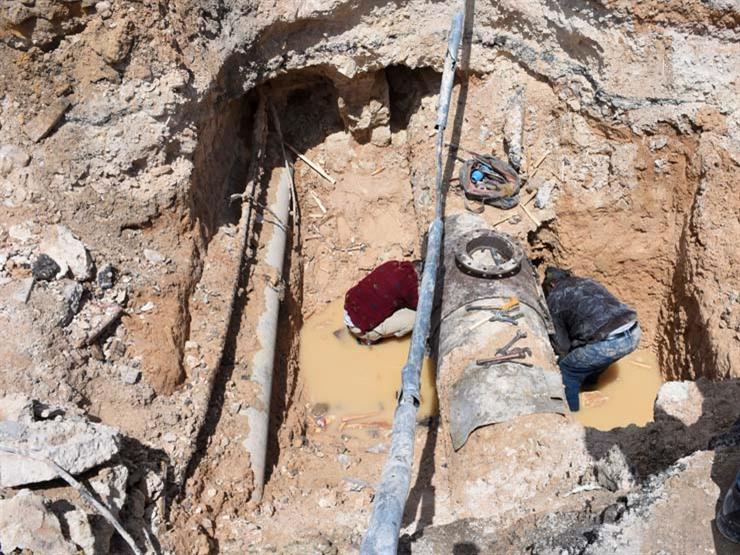 مياه الجيزة: انتهاء الكسر المفاجئ بخط مياه محطة امبابة مياه الجيزة: انتهاء الكسر المفاجئ بخط مياه محطة امبابة