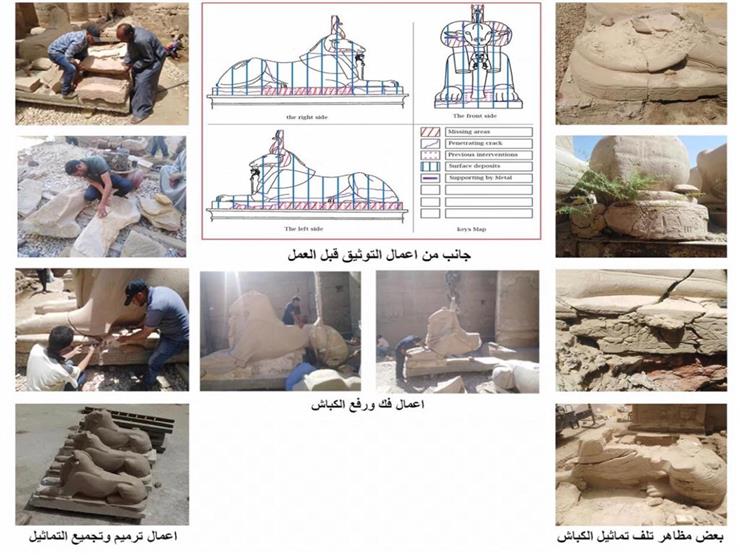 بسبب خطأ في السبعينيات.. انطلاق أكبر مشروع لترميم كباش الأقصر بسبب خطأ في السبعينيات.. انطلاق أكبر مشروع لترميم كباش الأقصر