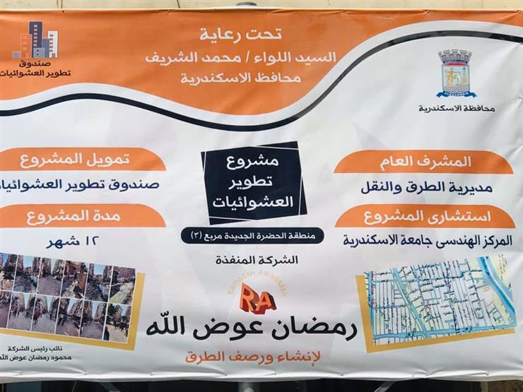 بتكلفة 148 مليون جنيه بدء تطوير منطقة الحضرة الجديدة بالإس مصراوى